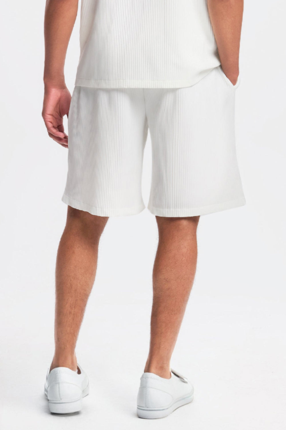 The Pleated Men Summer Suits - White