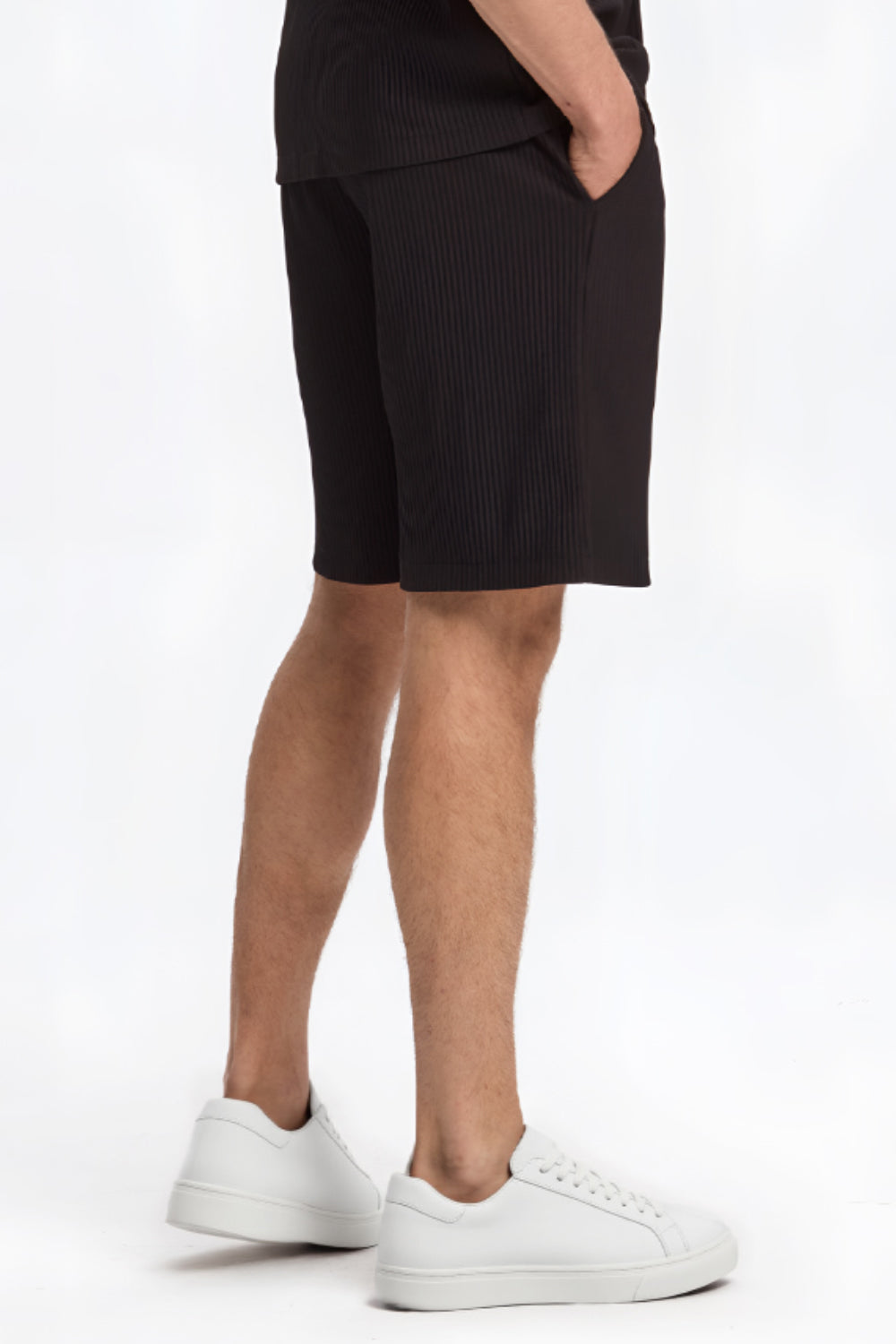 The Pleated Men Summer Suits - Black