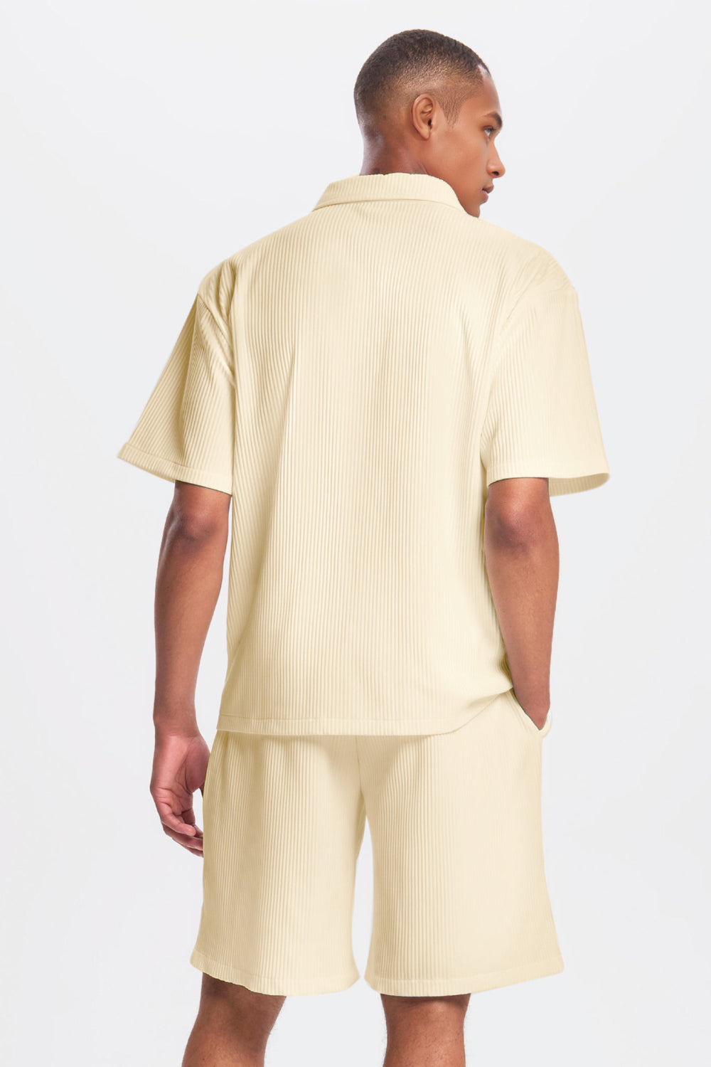 The Pleated Men Summer Suits - Khaki