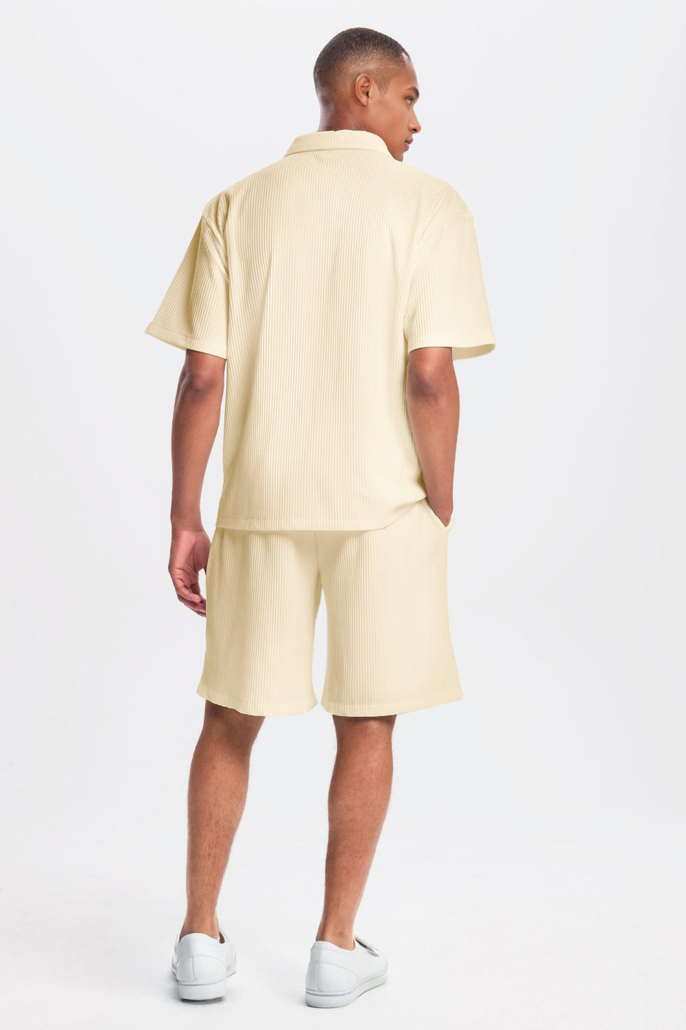 The Pleated Men Summer Suits - Khaki