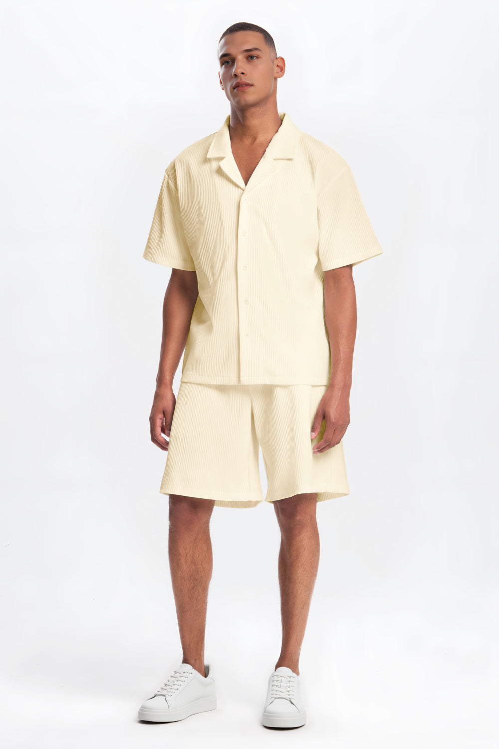 The Pleated Men Summer Suits - Khaki